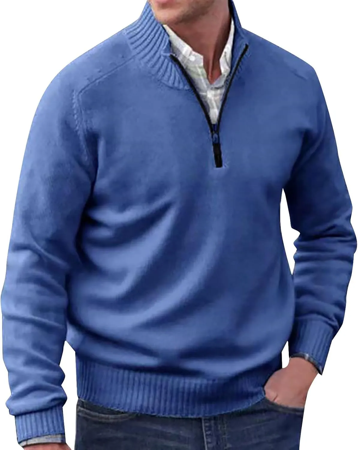 Mens Big And Tall Sweater Matching Hatless Zipper Warm Cardigan Knitted Coat Sweatshirt For Men black sweatshirt men