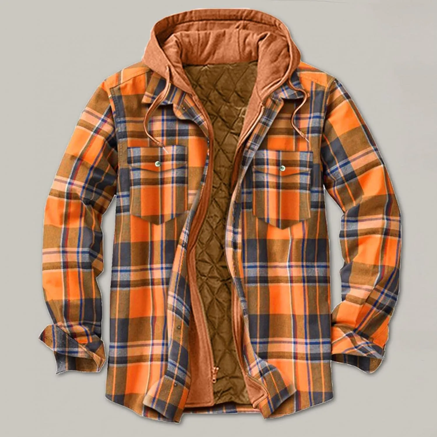 Mens Flannel Shirt Men's Button Down Regular Fit Long Sleeve Plaid Flannel Casual Shirts Men's Cotton Flannel Shirt Tops