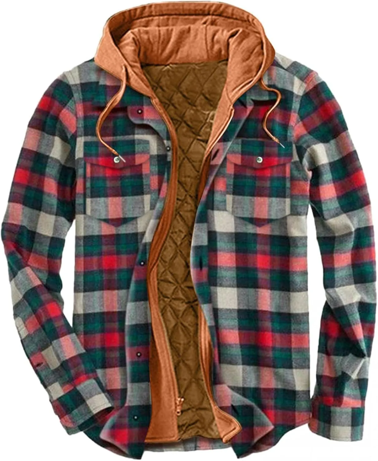 Mens Flannel Shirt Men's Button Down Regular Fit Long Sleeve Plaid Flannel Casual Shirts Men's Cotton Flannel Shirt Tops
