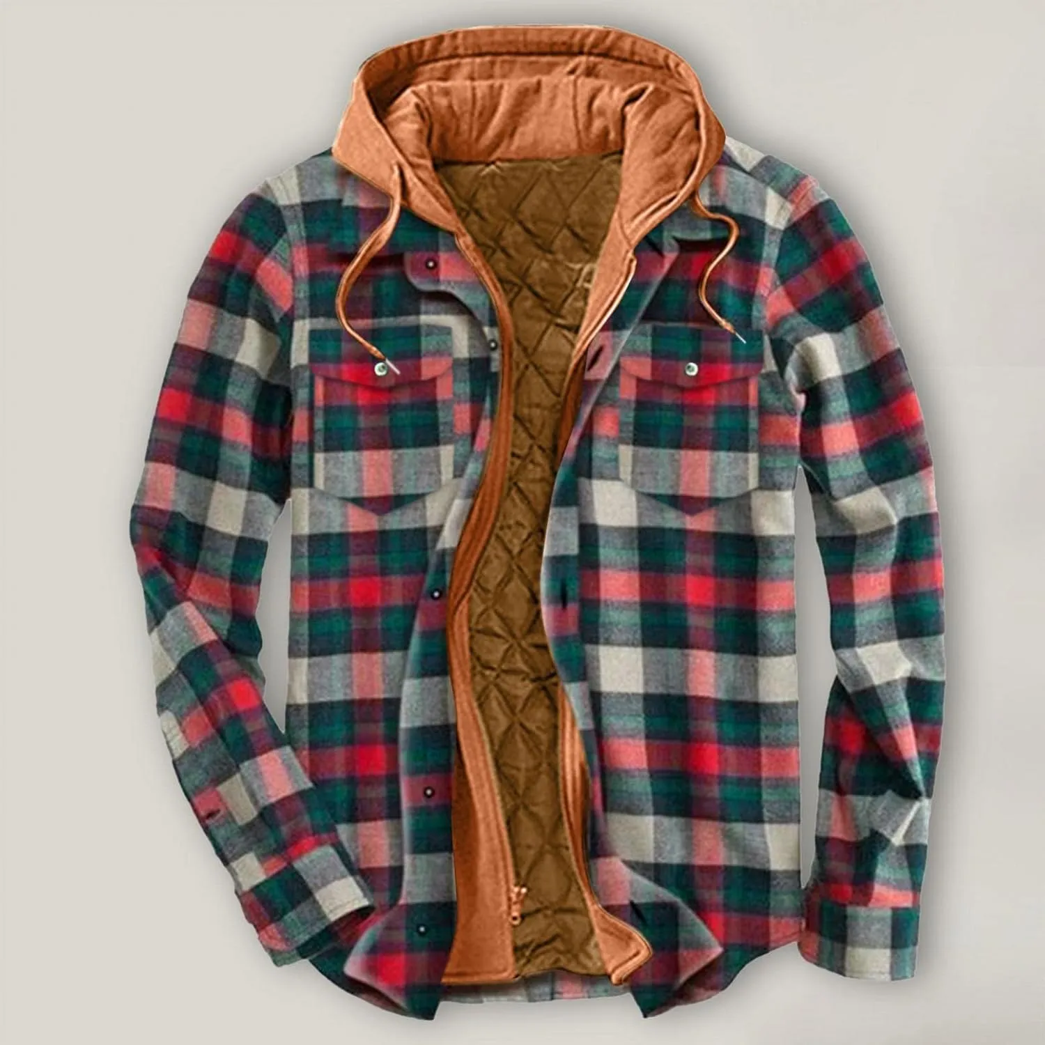 Mens Flannel Shirt Men's Button Down Regular Fit Long Sleeve Plaid Flannel Casual Shirts Men's Cotton Flannel Shirt Tops