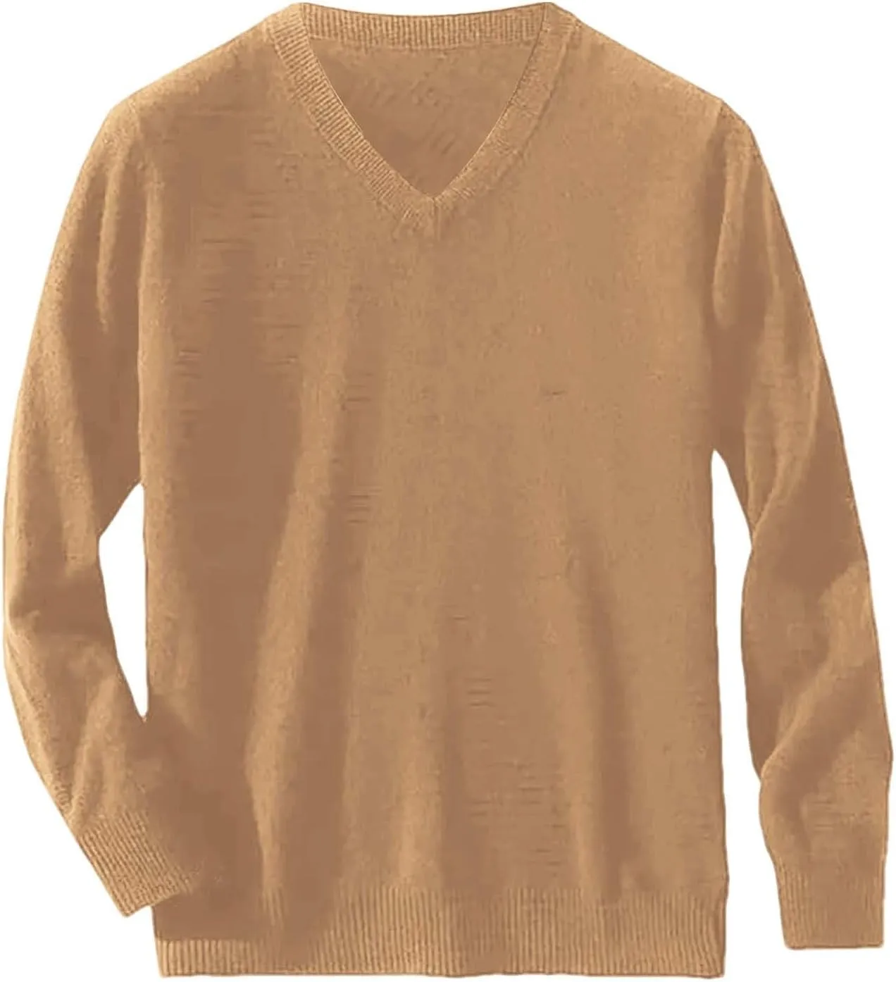 Men's Lightweight Sweater Muscle Fit V Neck Sweatshirt Knit Pullover Fall Winter Undershirt for Casual Or Dressy Wear