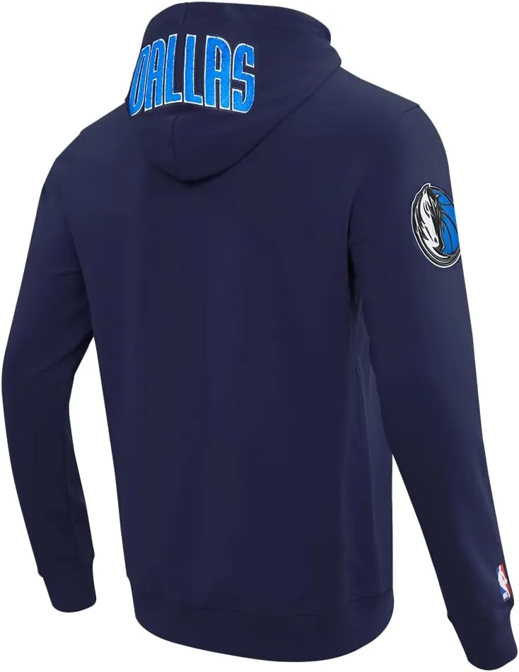 Mens NBA Classic Chenille Cotton Double Knit Full Zip Hoodie