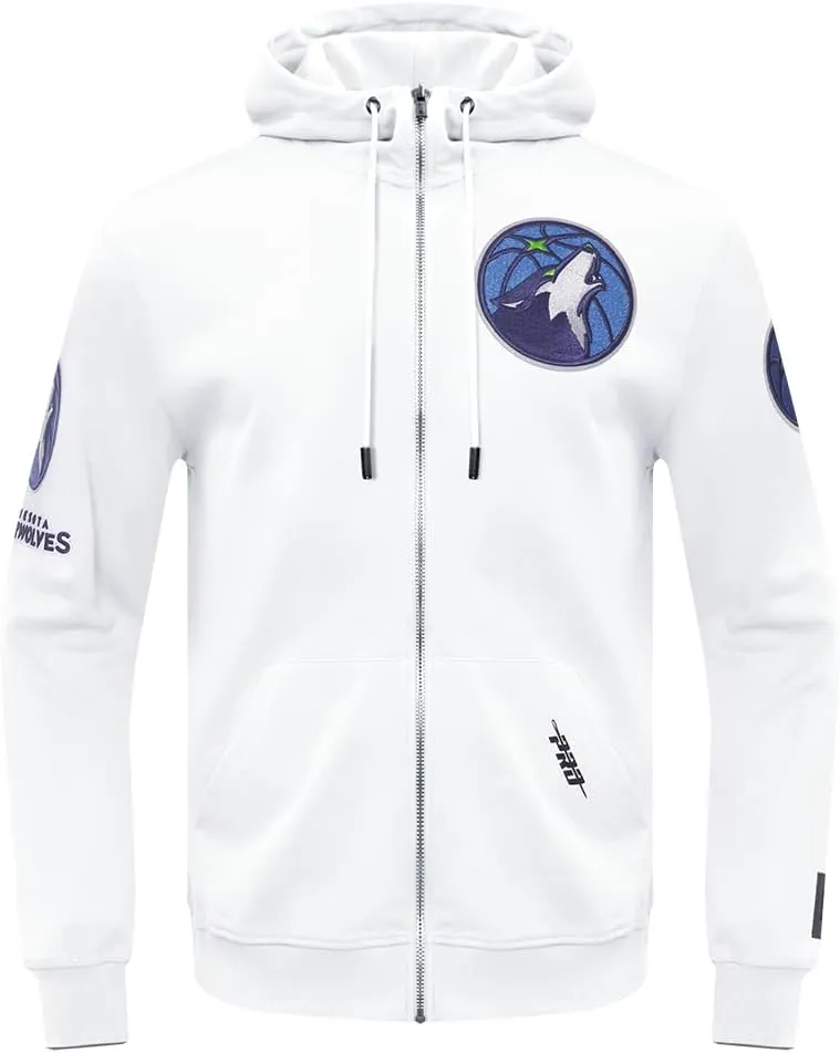 Mens NBA Classic Chenille Cotton Double Knit Full Zip Hoodie