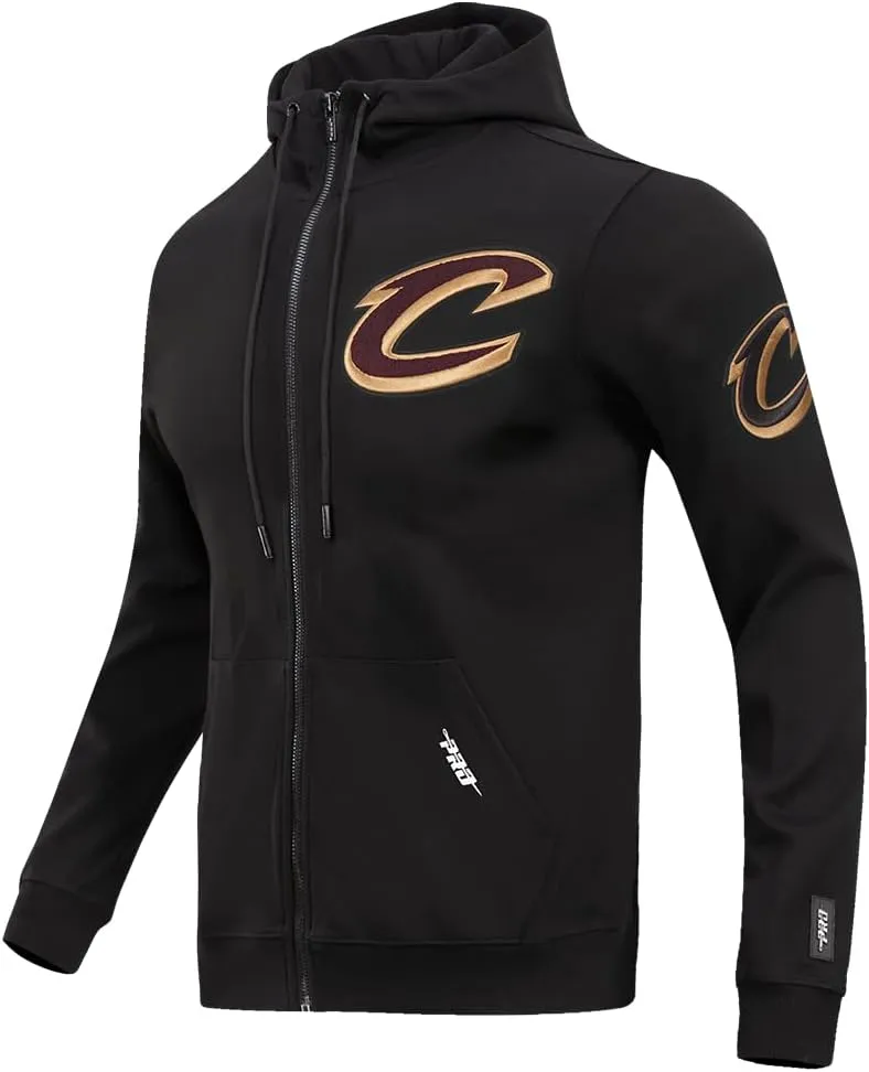 Mens NBA Classic Chenille Cotton Double Knit Full Zip Hoodie