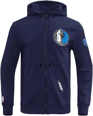 Mens NBA Classic Chenille Cotton Double Knit Full Zip Hoodie