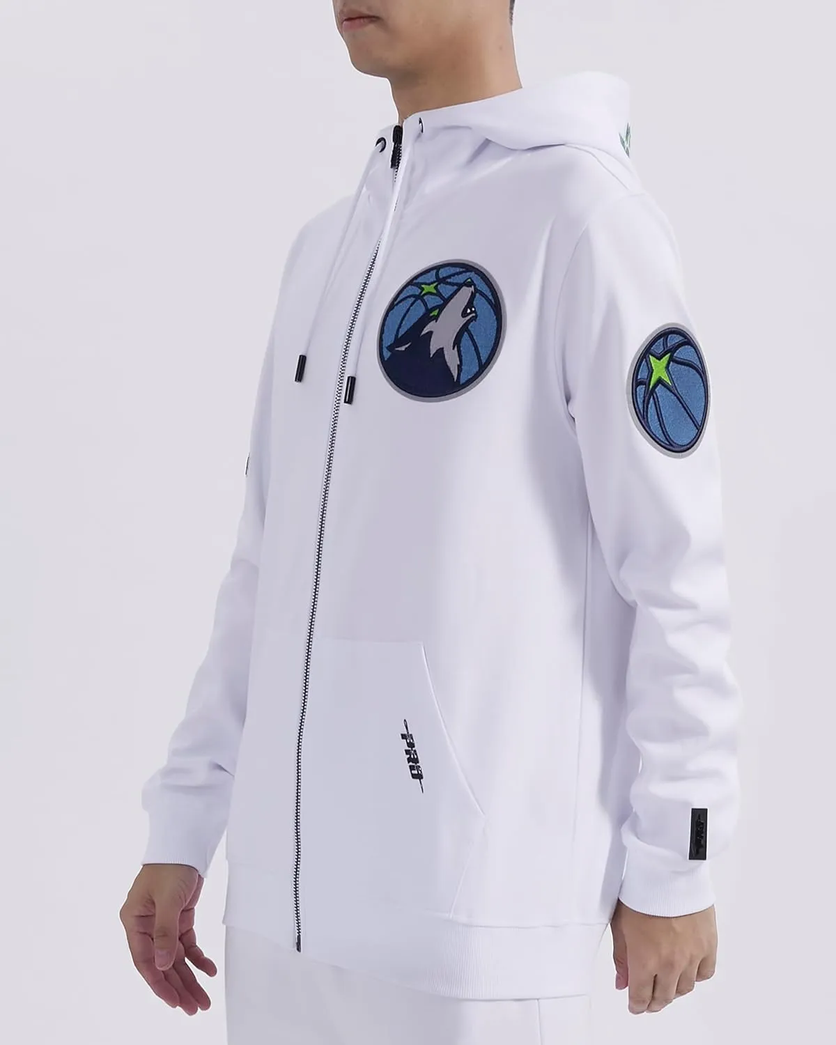 Mens NBA Classic Chenille Cotton Double Knit Full Zip Hoodie