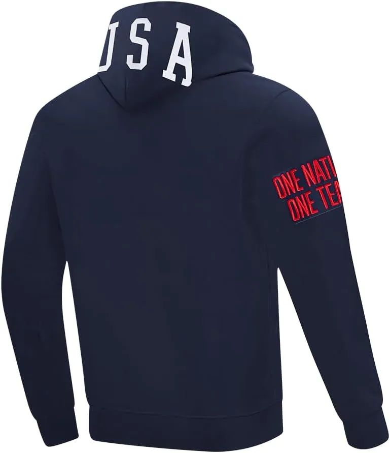 Men's Ussf USWNT Soccer Classic Chenille Standard Double Knit Pullover Hoodie