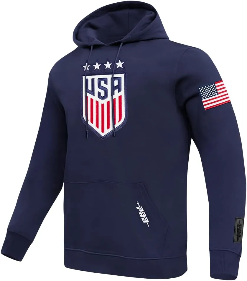 Men's Ussf USWNT Soccer Classic Chenille Standard Double Knit Pullover Hoodie
