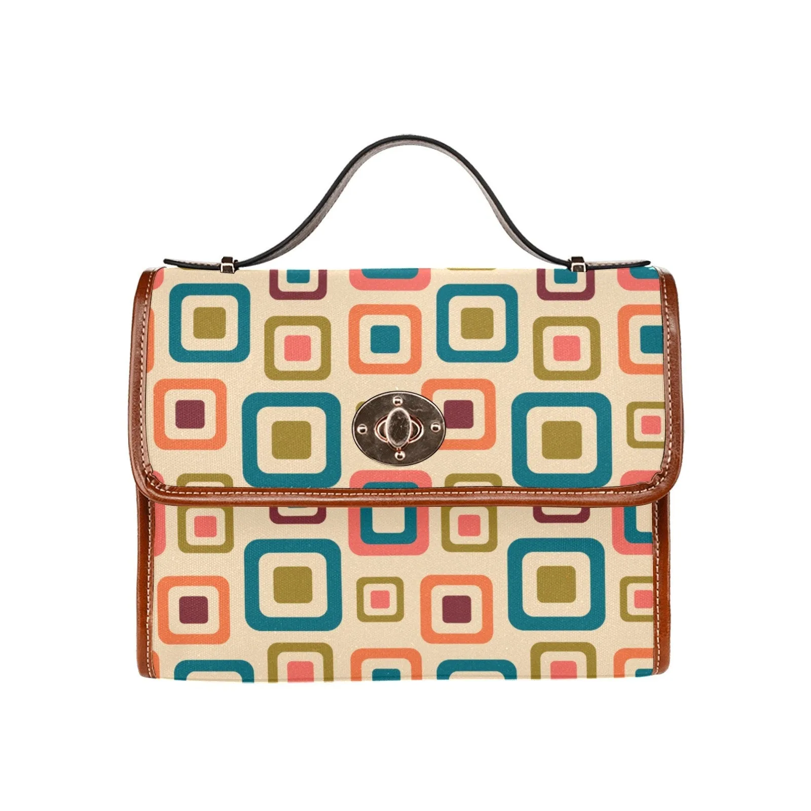 Mod Handbag, Vintage Handbag Style, 60s inspired Purse, Retro Satchel, Vintage Style Handbag, Vintage Purse, Geometric Handbag, Retro Purse