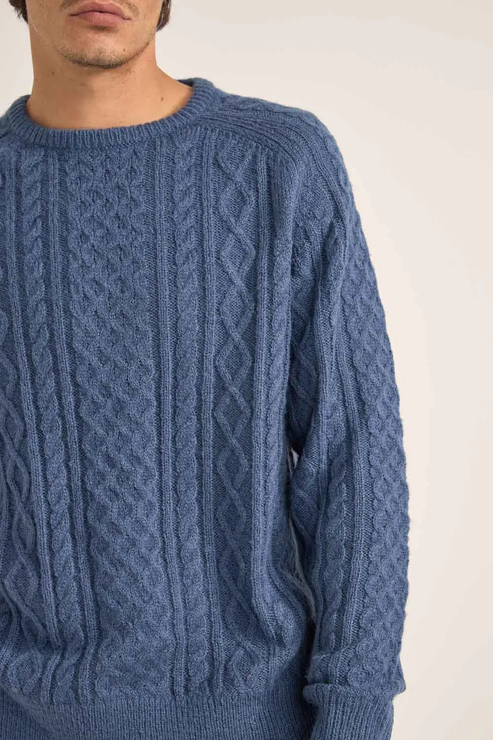 MOHAIR FISHERMANS KNIT Slate
