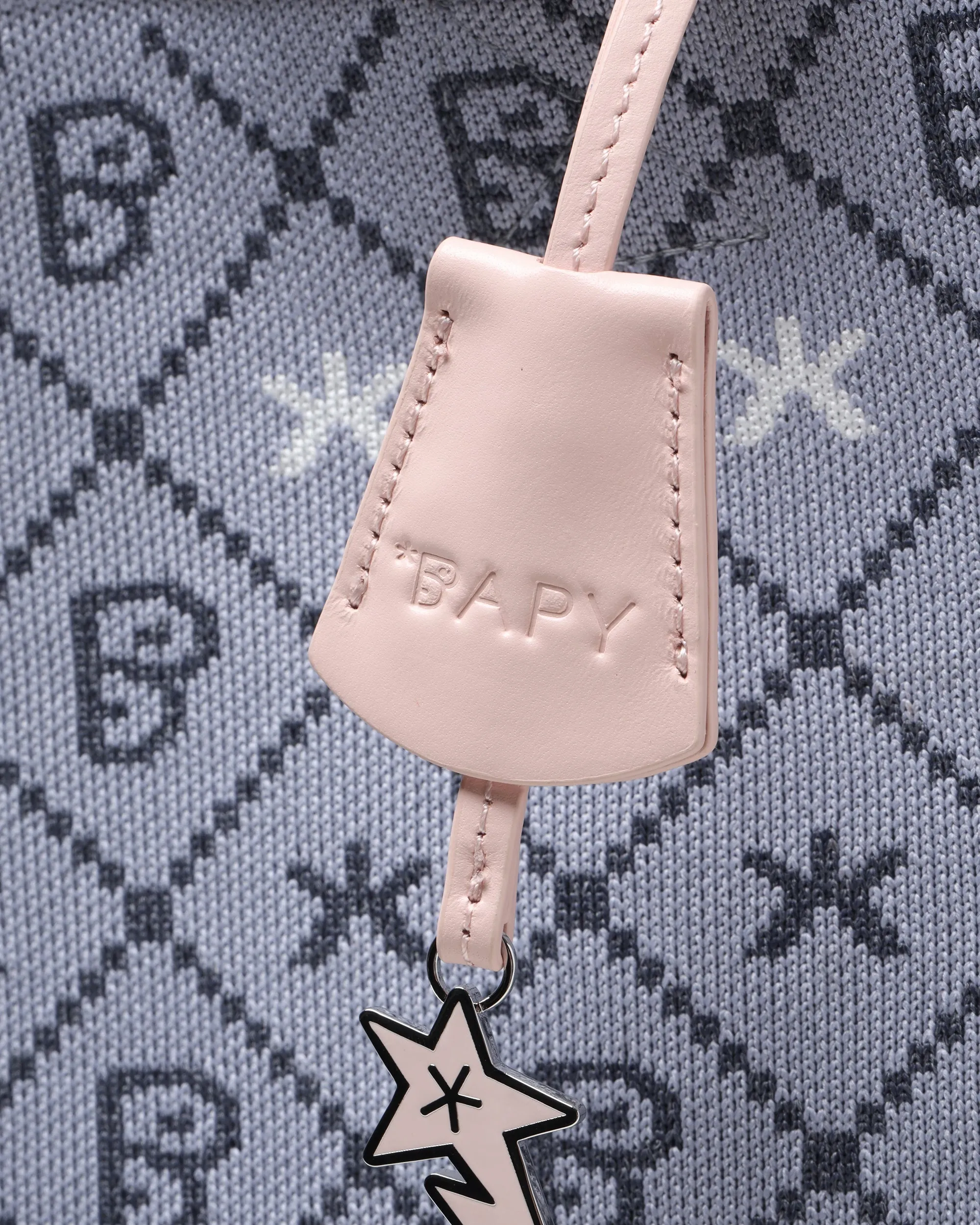 Monogram knit shopper bag