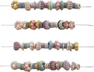 mushie Bead Lacing Toy Set | Montessori Fine Motor Skills Toy for Toddlers 18 Months  | 54 Pieces