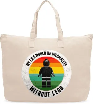 My Life Would Be Incomplete Cotton Canvas Bag - Retro Shopping Bag - Toy Art Tote Bag