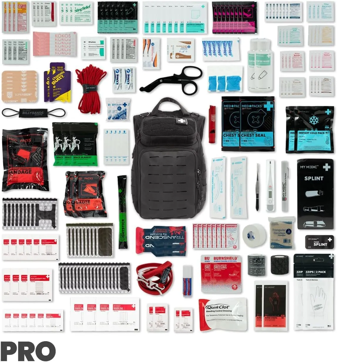 My Medic Recon PRO - HSA FSA First Aid Kit - 250  First Aid and Survival Essentials, Supplies, & Must Have IFAK for Home, Car, Office or Business - Black