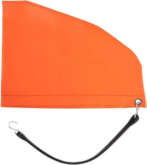 Mytee Products Orange 12" Turbo Saver Exhaust Cover & 21" Rubber Snap Tie w/Hook - Weather Resistant PVC Turbo Cover to Protect Equipment at High Speeds & Excessive Airflow During Transport