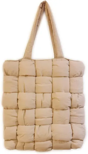 NAARIIAN Shoulder bags for women, Light-weight small puffer purses waterproof, hand-woven puffy bag crossbody handbag