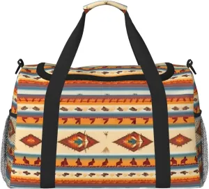 Native American print Carry on Bag Underseat forTraveling Personal Item Bag Travel Duffel Bag Gym Bag for Women Men