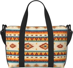 Native American Print print Travel Duffle Bag,Weekender Bags,Gym Duffel Bag,Luggage Duffle Overnight for Women Men