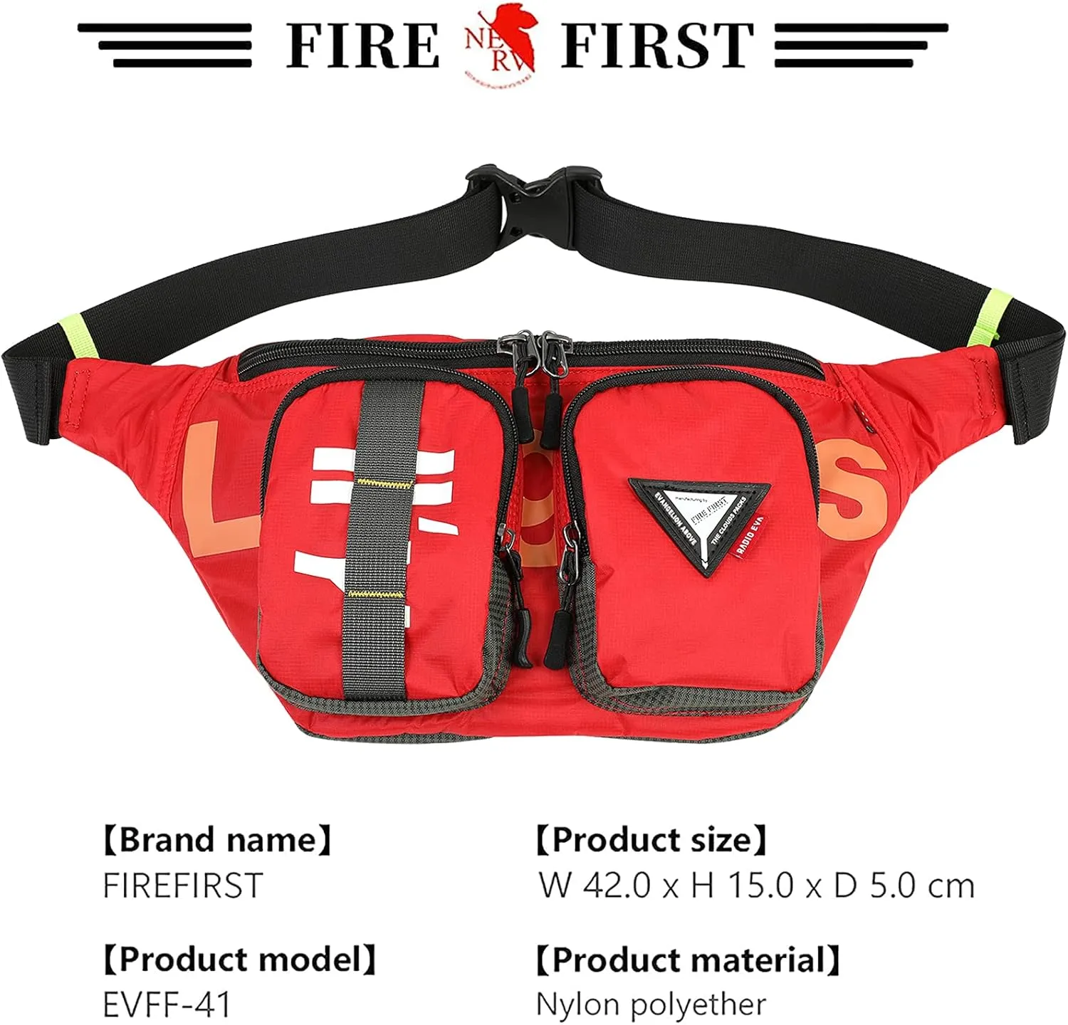 Neon Genesis Evangelion Crossbody Shoulder Bags -Waist Bag With a Built-in Rain Cover