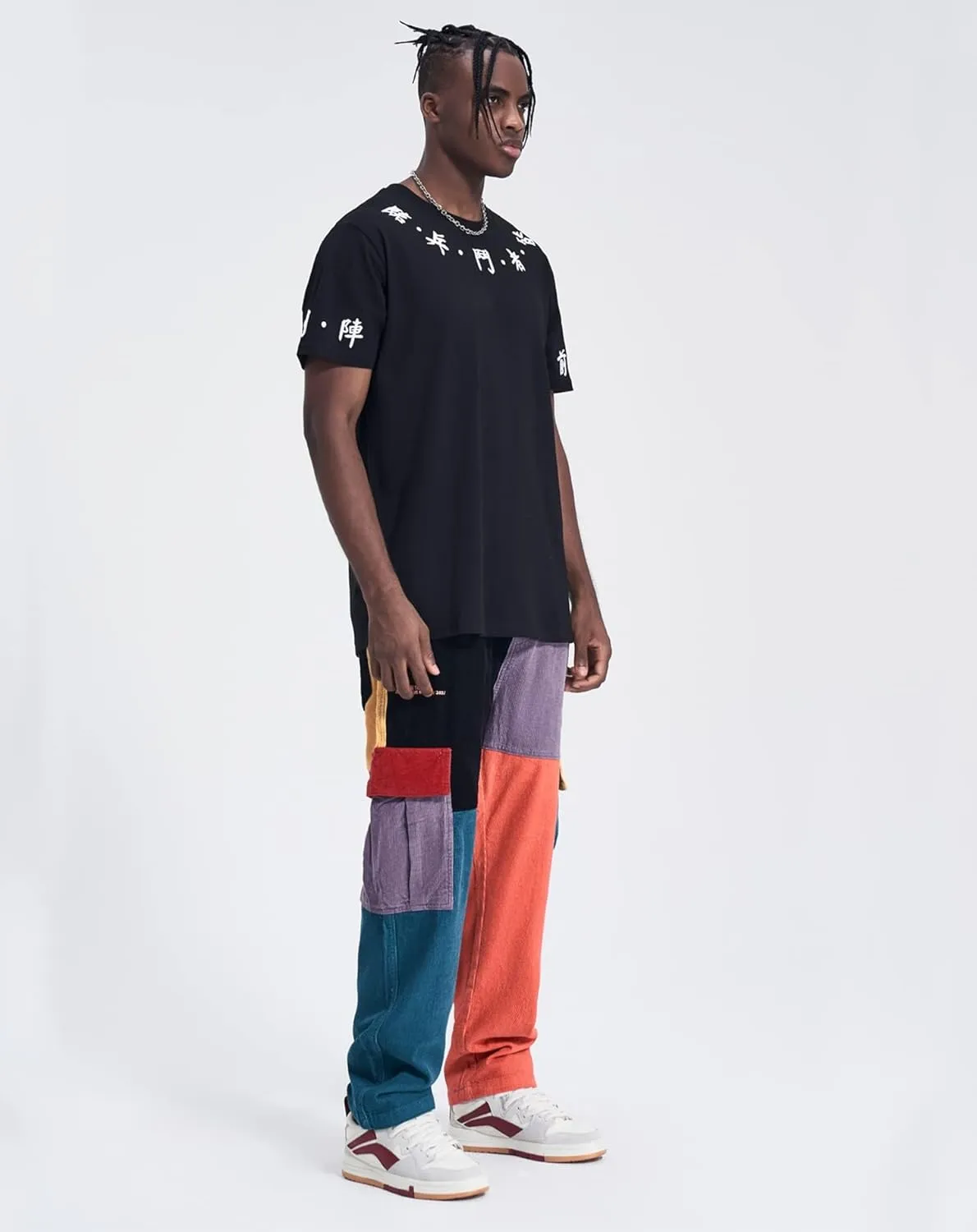Niepce Inc Streetwear Patchwork Cargo Pants for Men