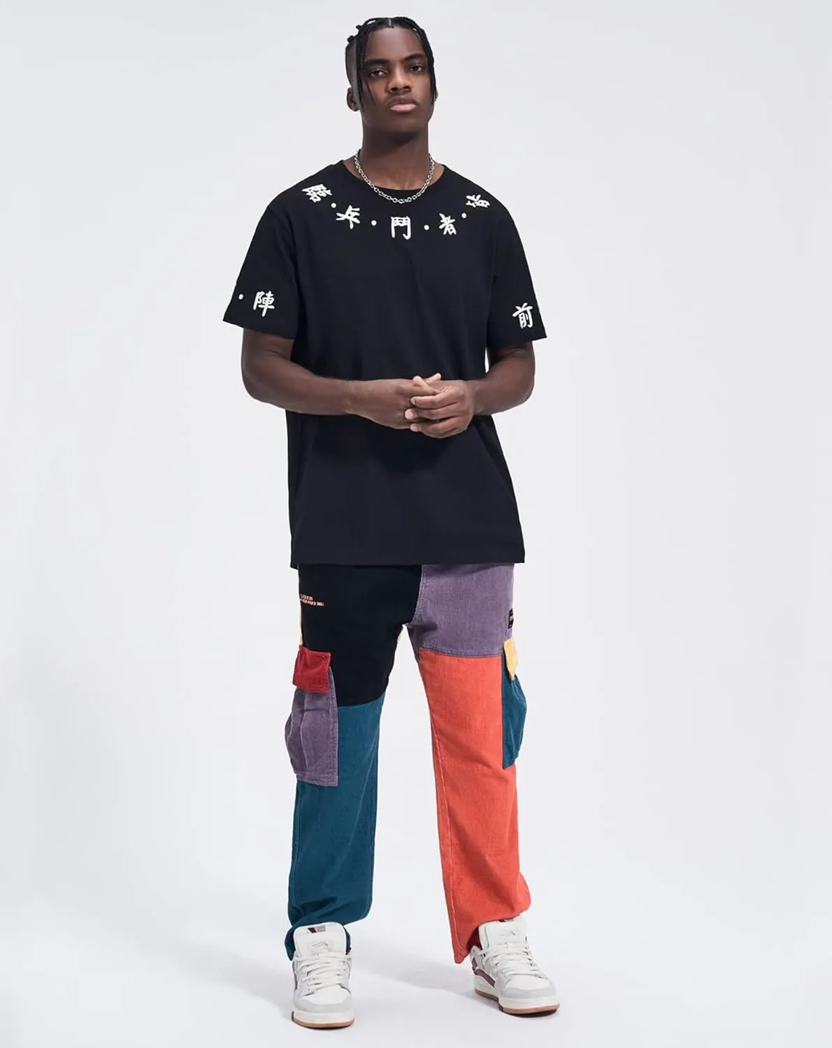 Niepce Inc Streetwear Patchwork Cargo Pants for Men