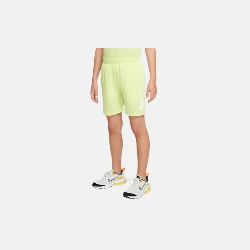 Nike Multi Older Kid's Boy Dri-FIT Shorts -Light Lemon Twist/White/White