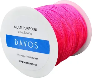 Nylon Braided Cord Thread 1.5mm x 175 Yards for Jewelry Making String Beading Shamballa Necklaces Bracelets Lift Shade Cord Window Blind Arts Crafts DIY Extra Strong (Neon Pink)
