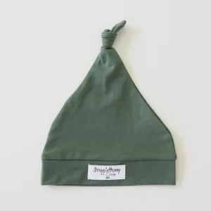 OLIVE KNOTTED BEANIE