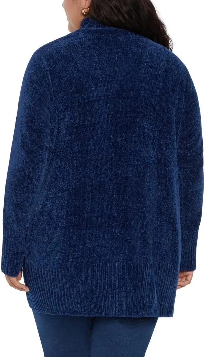 Orvis Womens Cardigan Sweater Chenille Pockets Soft Open-Front Midweight