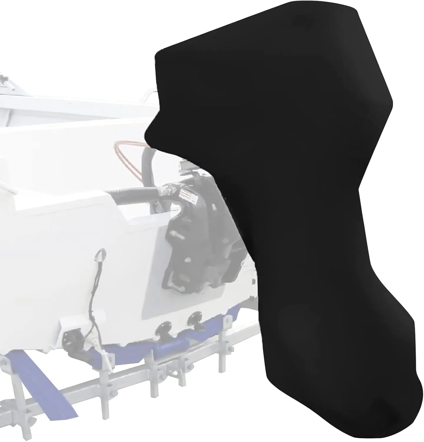 Outboard Motor Cover Fits for 100-150 HP Engines, Epicover 420D Full Motor Outboard Cover PVC Coating-Waterproof, UV-Proof and Scratch-Resistant