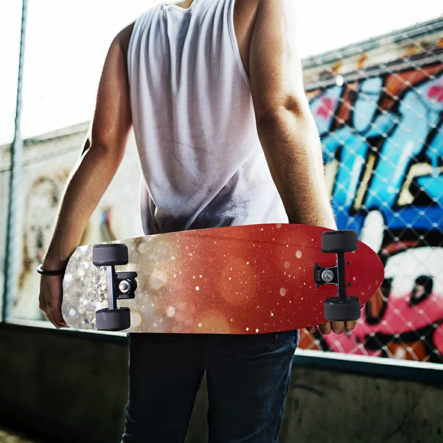 Oyihfvs Skateboard Grip Tape Sticker, Non Slip Sandpaper Sheet Scooter Longboard, Strong Stickiness, Wearable