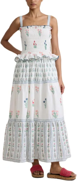 Patchwork Dress for Women Y2k Spaghetti Strap Lace Sheer Floral Ruffle Flowy Maxi Dresses Summer Backless Sundress
