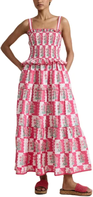 Patchwork Dress for Women Y2k Spaghetti Strap Lace Sheer Floral Ruffle Flowy Maxi Dresses Summer Backless Sundress