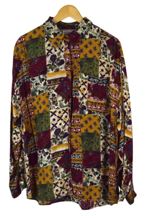 Patchwork Print Blouse
