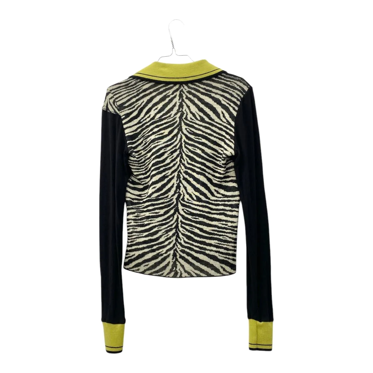 Patchwork zebra polo blouse