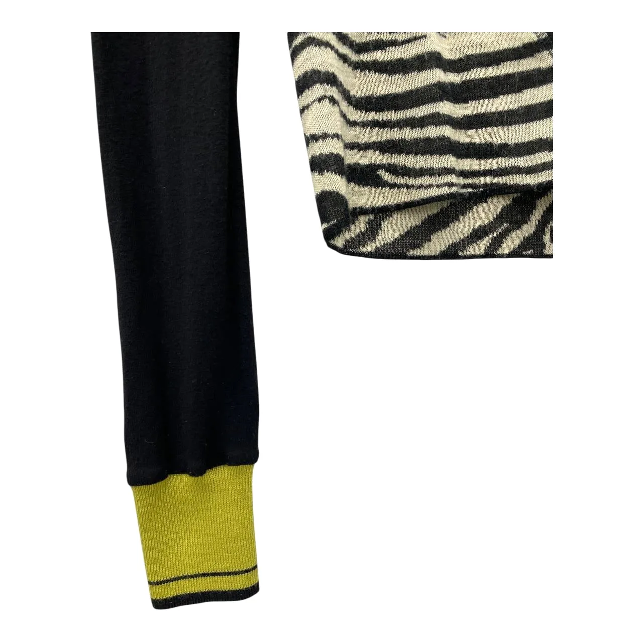 Patchwork zebra polo blouse