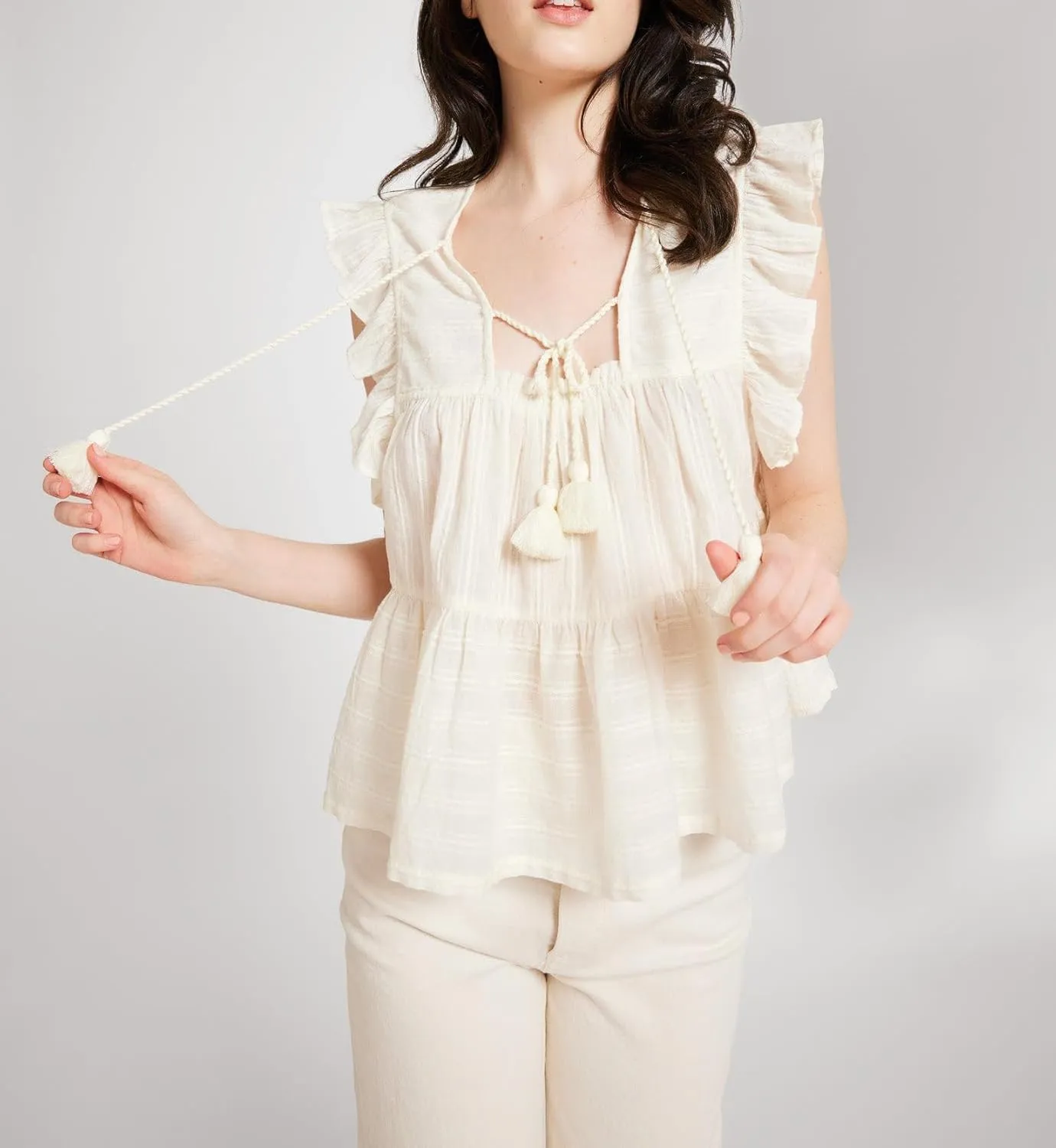 Peplum Top Women Short Sleeve Flutter Fly Sleeve Babydoll Blouse Boho Patchwork Beach Party Going Out Y2k Tank Shirt
