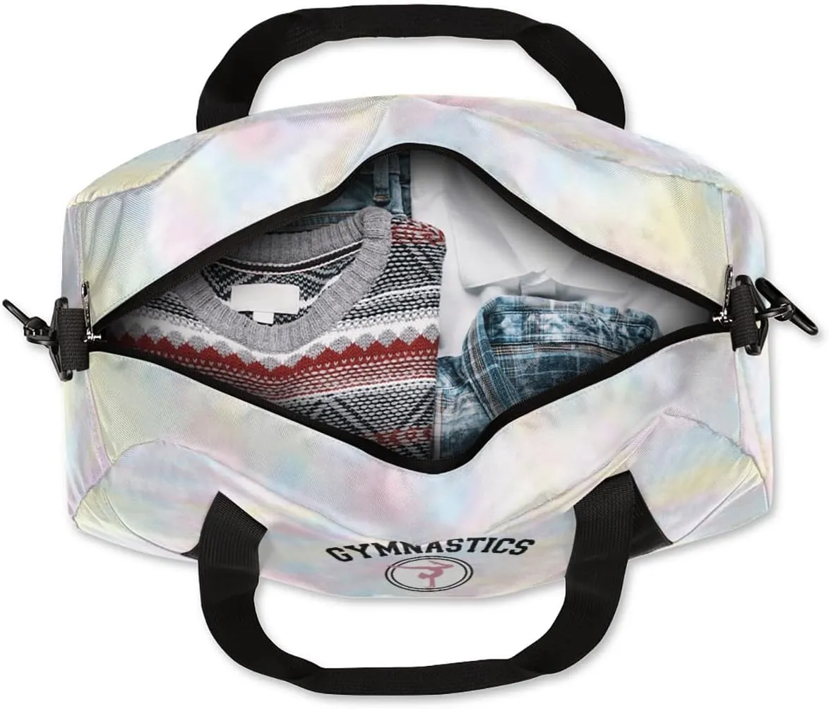 Personalized Dance Bag Gym Bag for Girl, Custom Sport Duffel Bag Weekender Bags Travel Duffel Bag Gymnastics Tie Dye