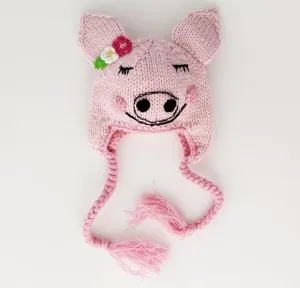 Piglet Earflap Knit Beanie Hat for Babies & Toddlers