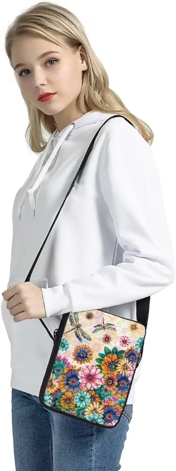 Poceacles Messenger Bag for Women Crossbody Purse Zipper Travel Mini Shoulder Bags with Adjustable Strap
