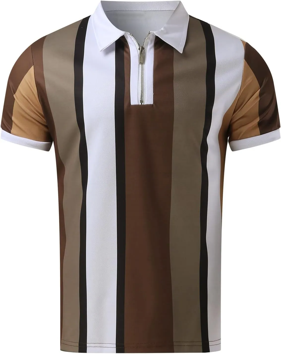 Polo Button Down Shirts for Men，Striped Polo Shirts for Men Big and Tall，Work Polo Shirts for Men，Mens Pink Shirt