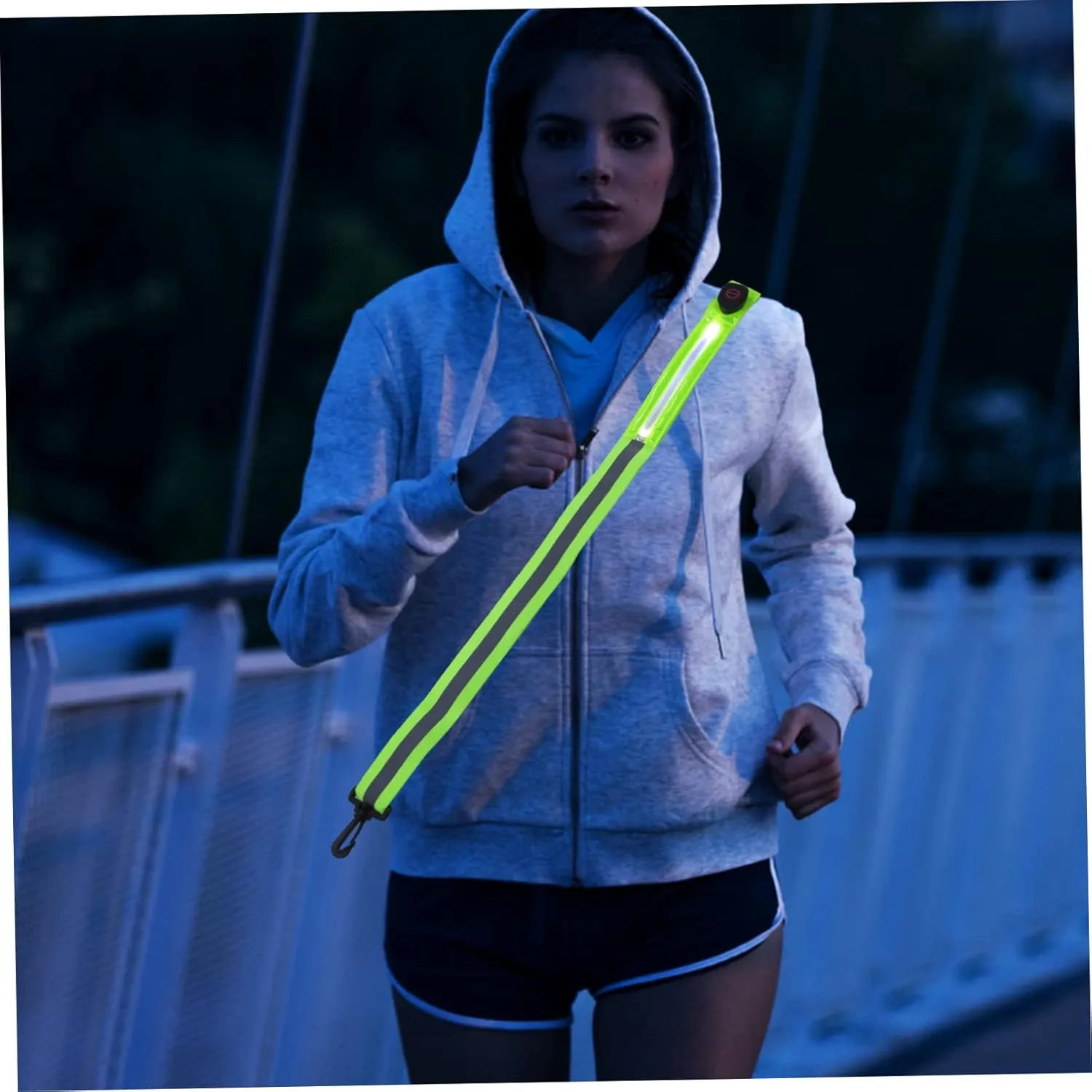 POPETPOP Reflective Belt Strips Bicycle Outdoor Running Reflector Light Belt LED Neon Safety Night Bike