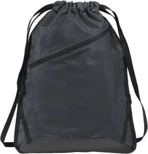 Port Authority Zip-It Cinch Pack. BG616, Graphite/ Black, OSFA