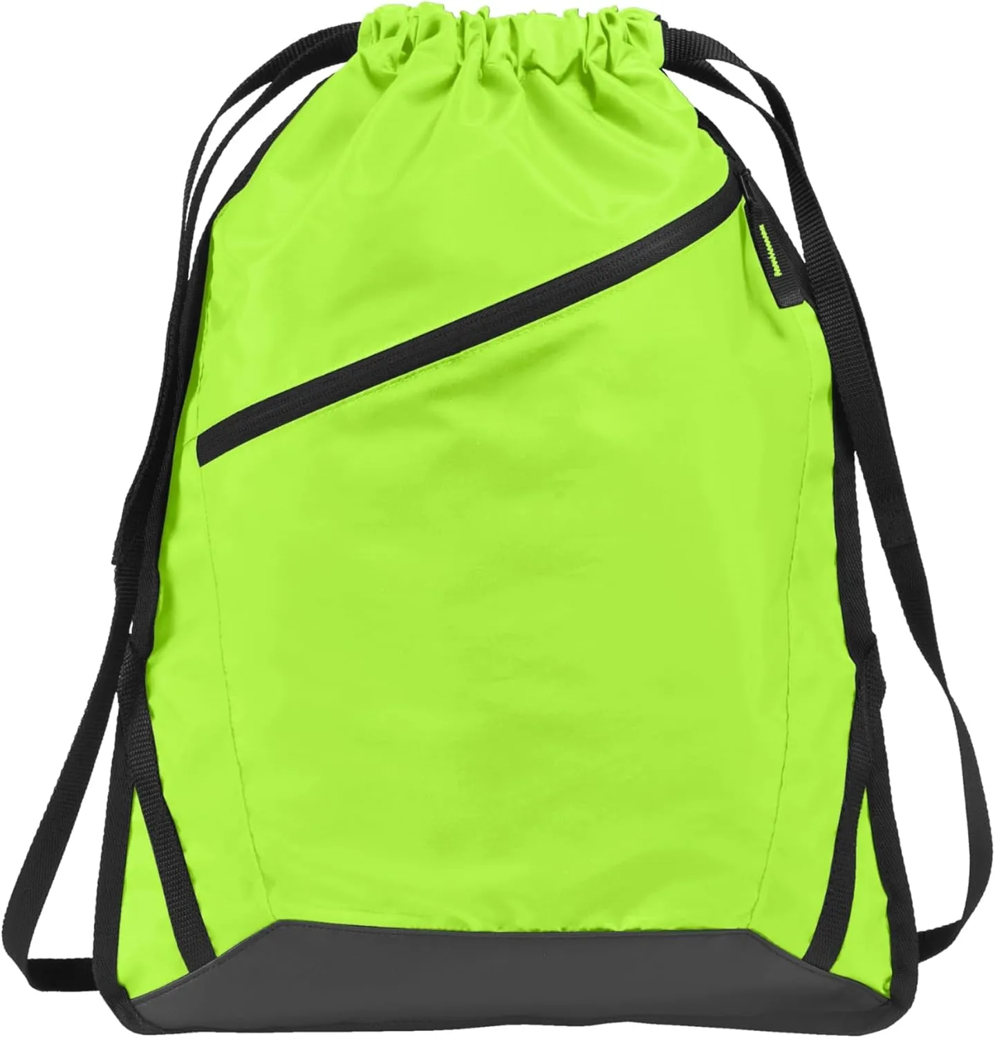Port Authority Zip-It Cinch Pack. BG616, Lime Shock/ Black, OSFA