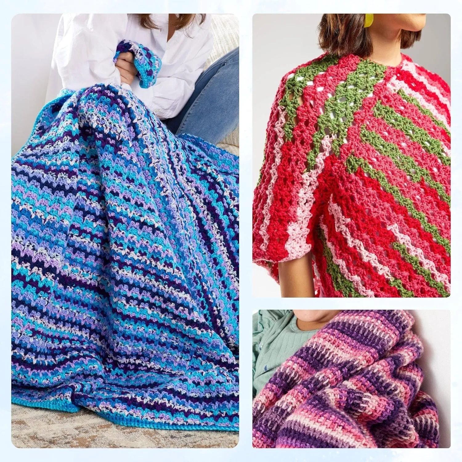 Premier Yarns Sweet Roll Fruits Lime 2056-07 (3-Skeins - Same Dye Lot) Worsted Medium #4 Acrylic Yarn for Crocheting and Knitting with Project Bag