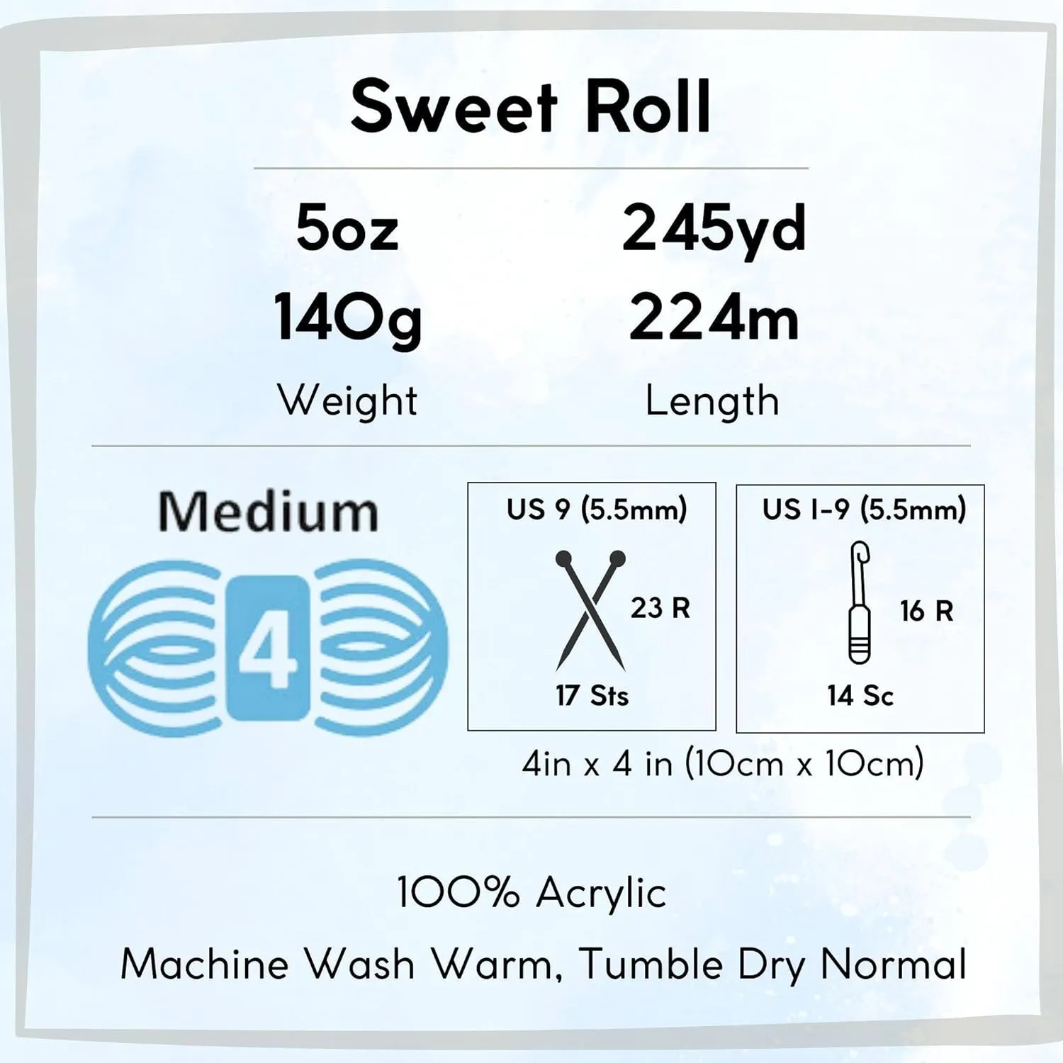 Premier Yarns Sweet Roll Peaches & Cream Pop 1047-21 (6-Skeins - Same Dye Lot) Worsted Medium #4 Acrylic Yarn for Crocheting and Knitting with Project Bag