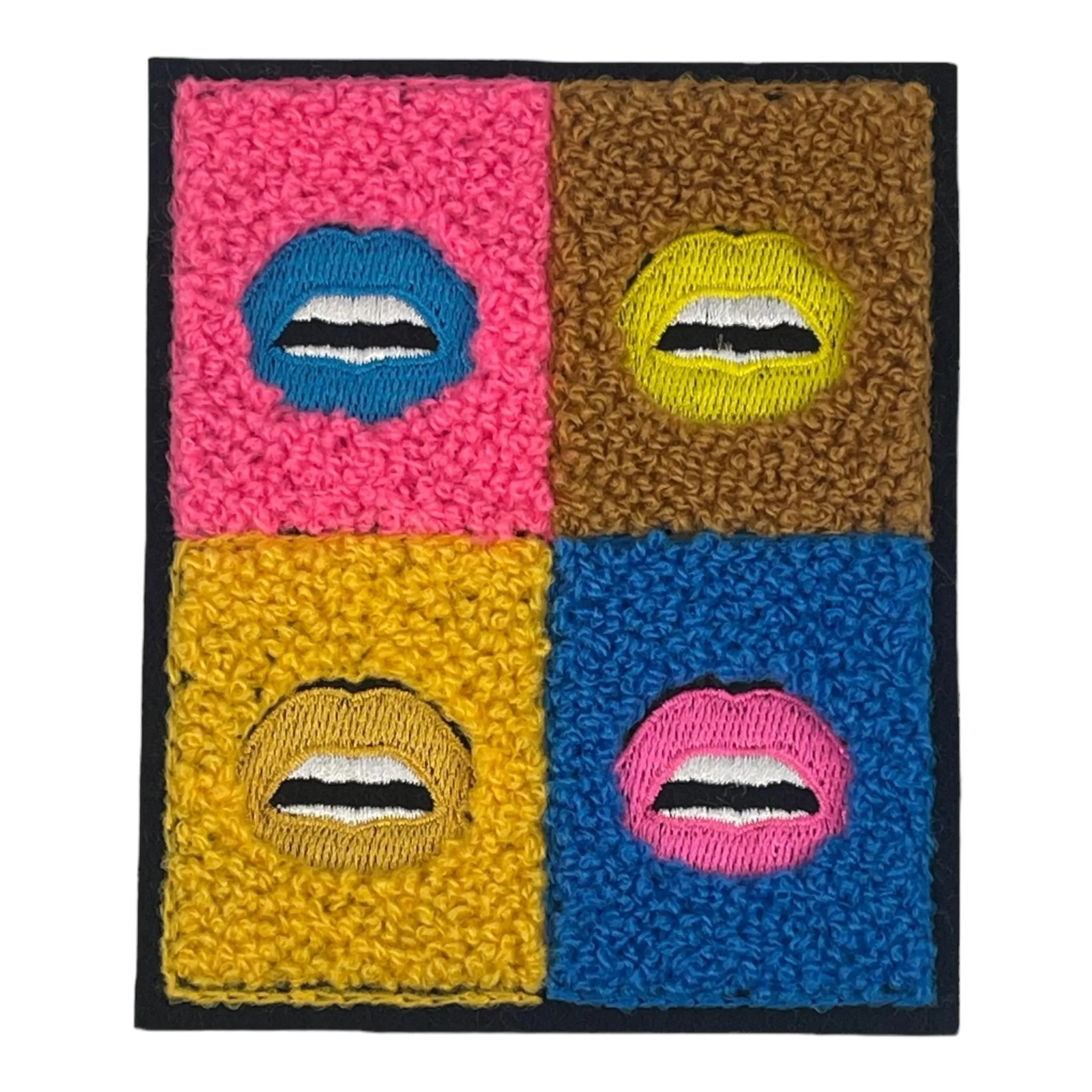 Premium Chenille Lips Patch for Creative Clothing Decor