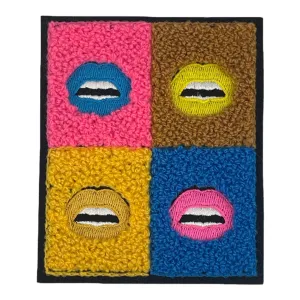 Premium Chenille Lips Patch for Creative Clothing Decor