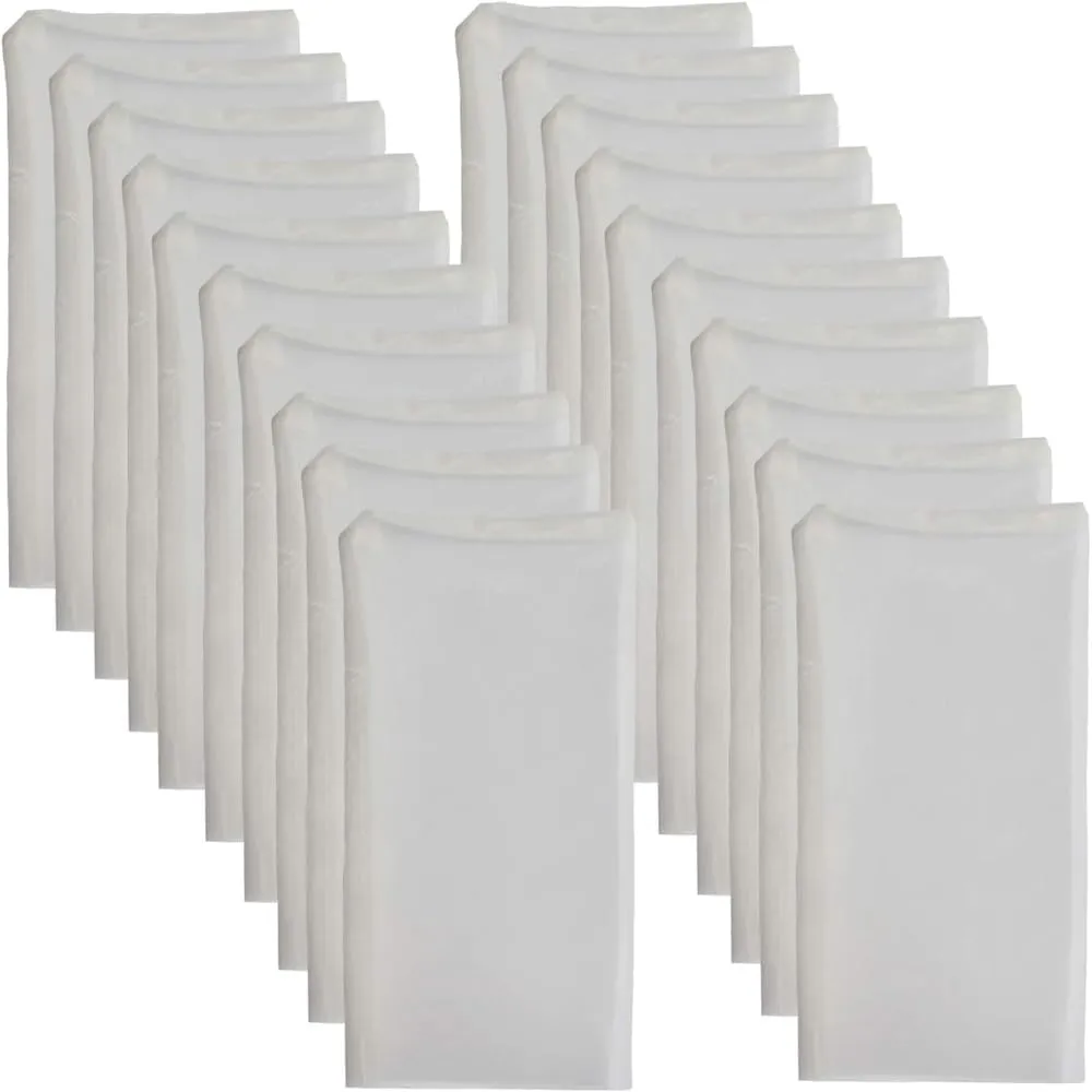 Premium Nylon Tea Filter Bags, 2" X 4", Double-Stitching, 20 Pack (37 Microns)