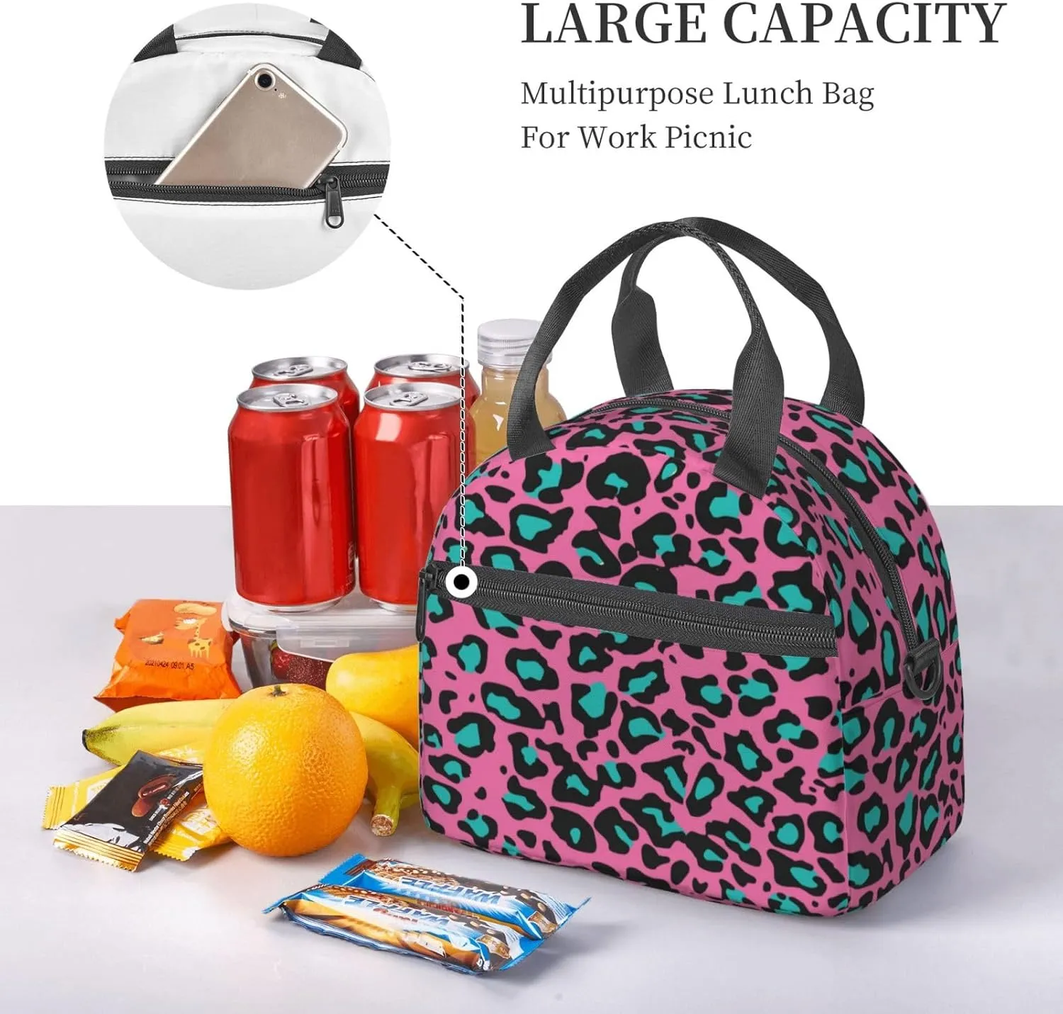Pride Design,Insulated Reusable Lunch Bag Adult Large Lunch Box for Women and Men,Love Wins Celebration Tie Dye,Adjustable Shoulder Strap,Front Zipper Pocket,Rainbow Color